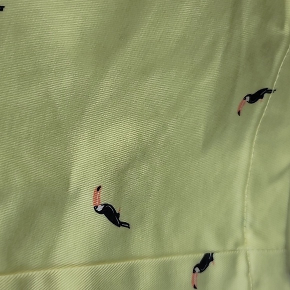 St John's bay tocan bird yellow flat front shorts size 34 nwt - Picture 2 of 8